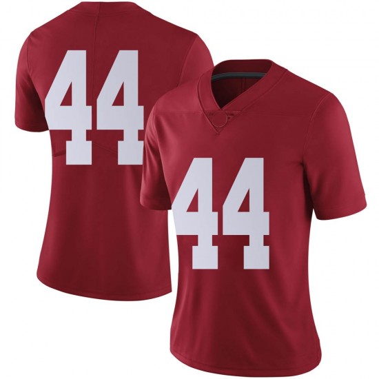 Alabama Crimson Tide Women's Kevin Harris II #44 No Name Crimson NCAA Nike Authentic Stitched College Football Jersey US16G24UL